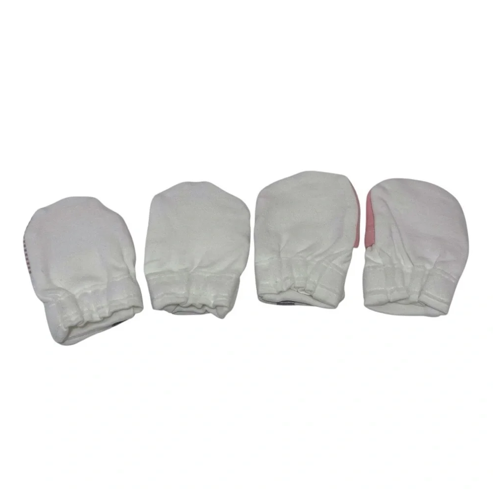 Pink Baby Mittens Velcro Newborn-3 Months